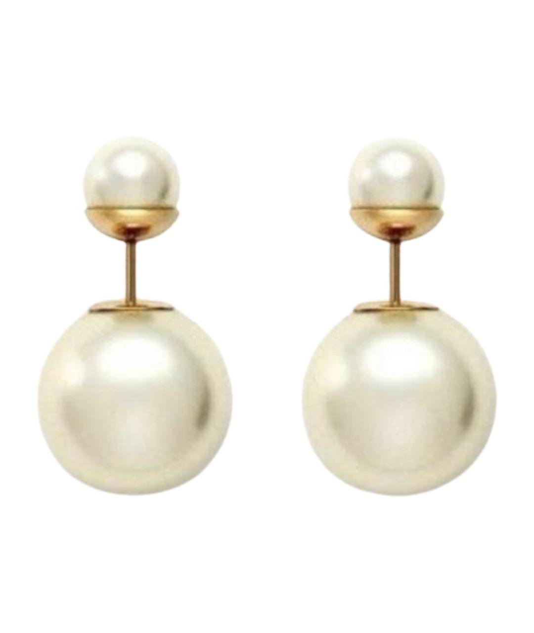 CHRISTIAN DIOR Золотые латунные серьги, фото 1