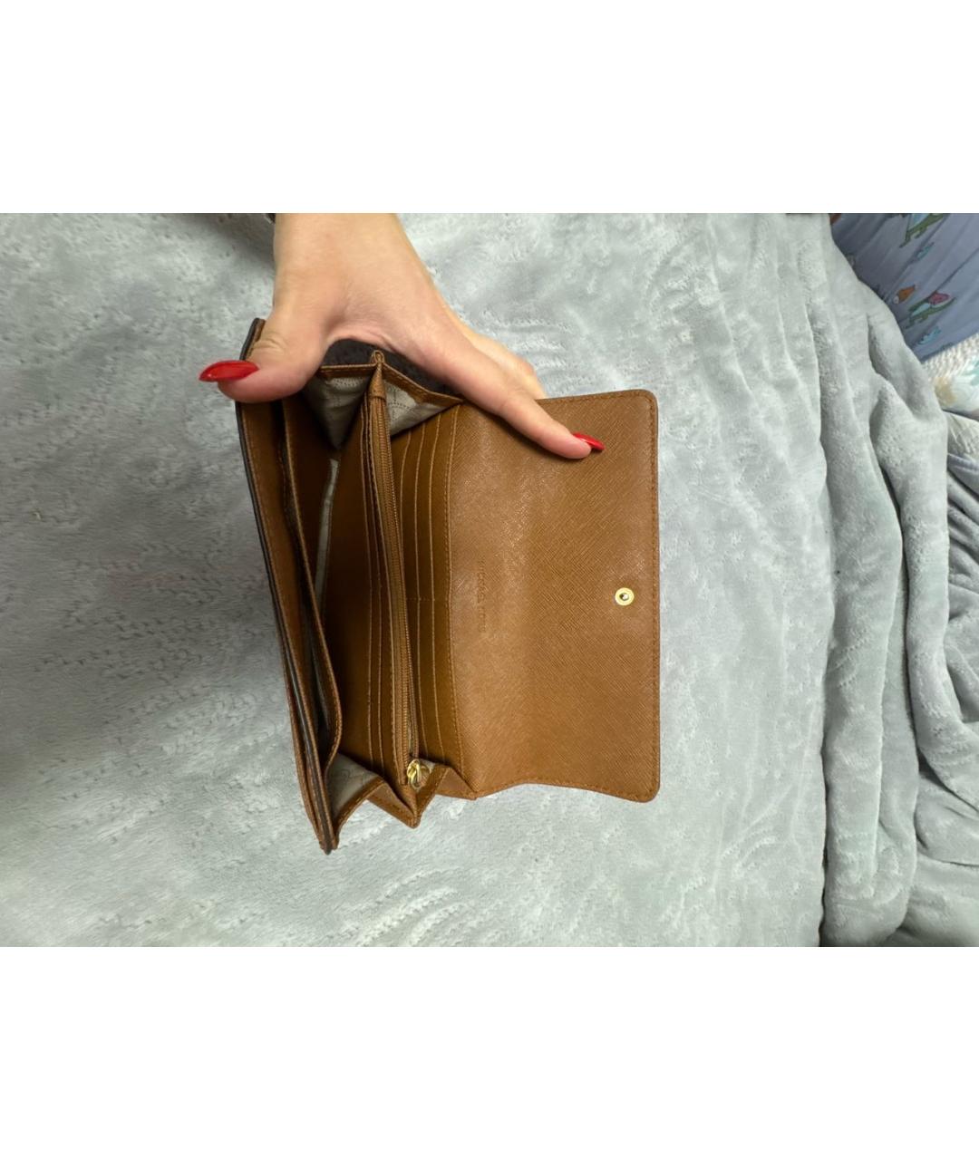 MICHAEL KORS Коричневый кошелек из искусственной кожи, фото 4