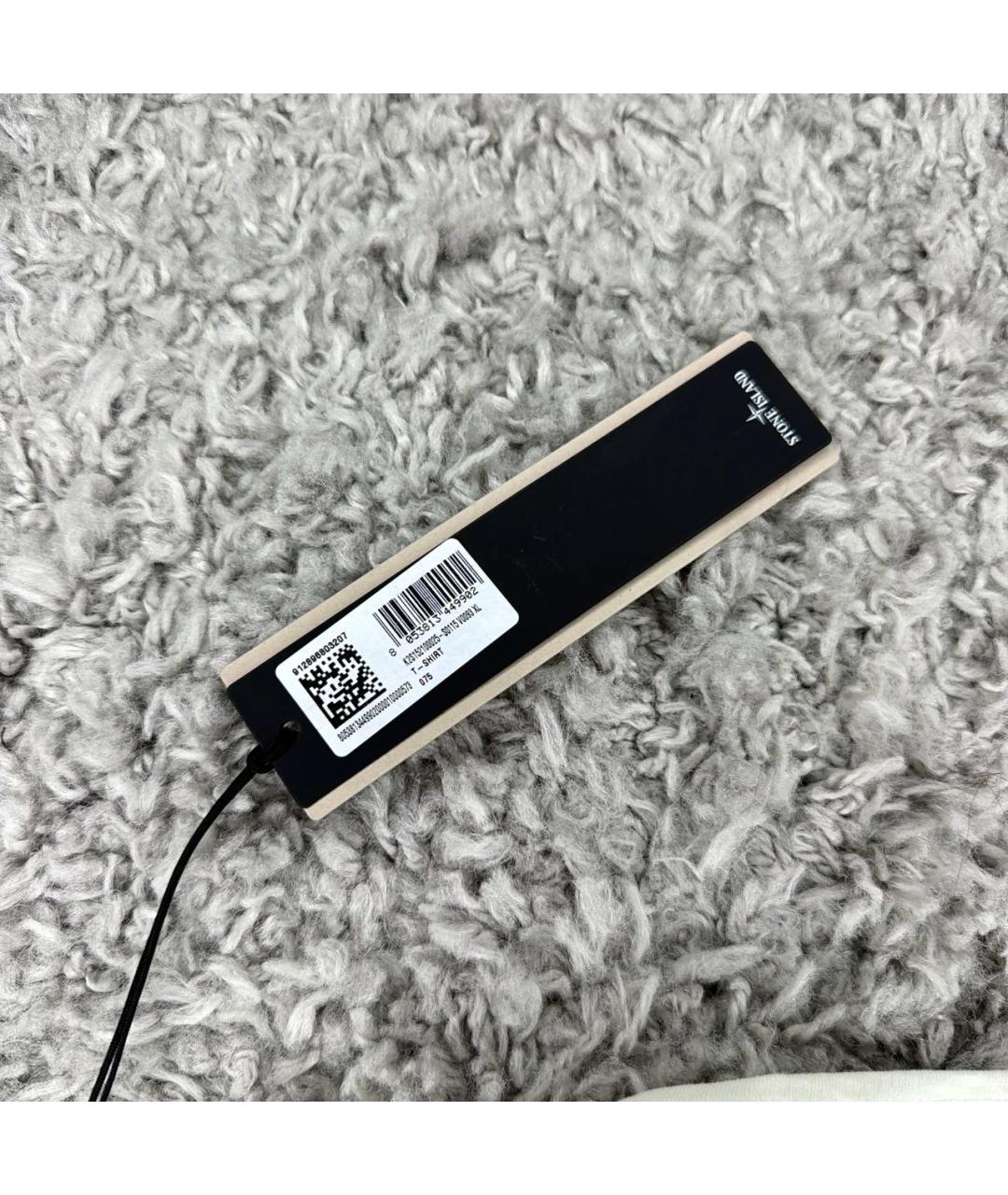 STONE ISLAND Бежевая хлопковая футболка, фото 4