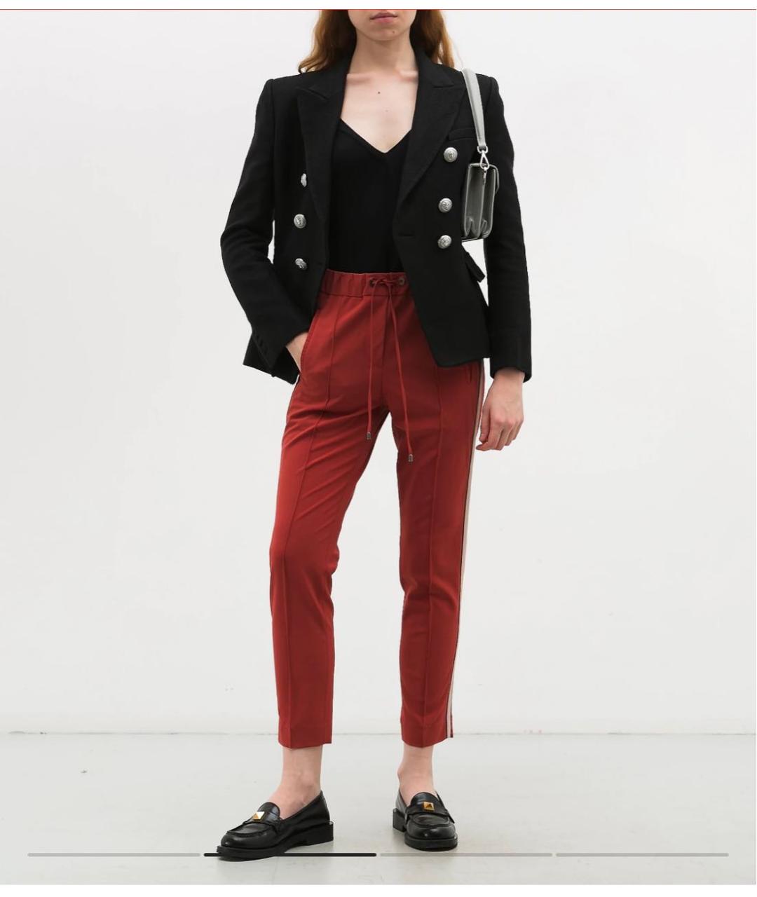 BRUNELLO CUCINELLI Красные брюки узкие, фото 6