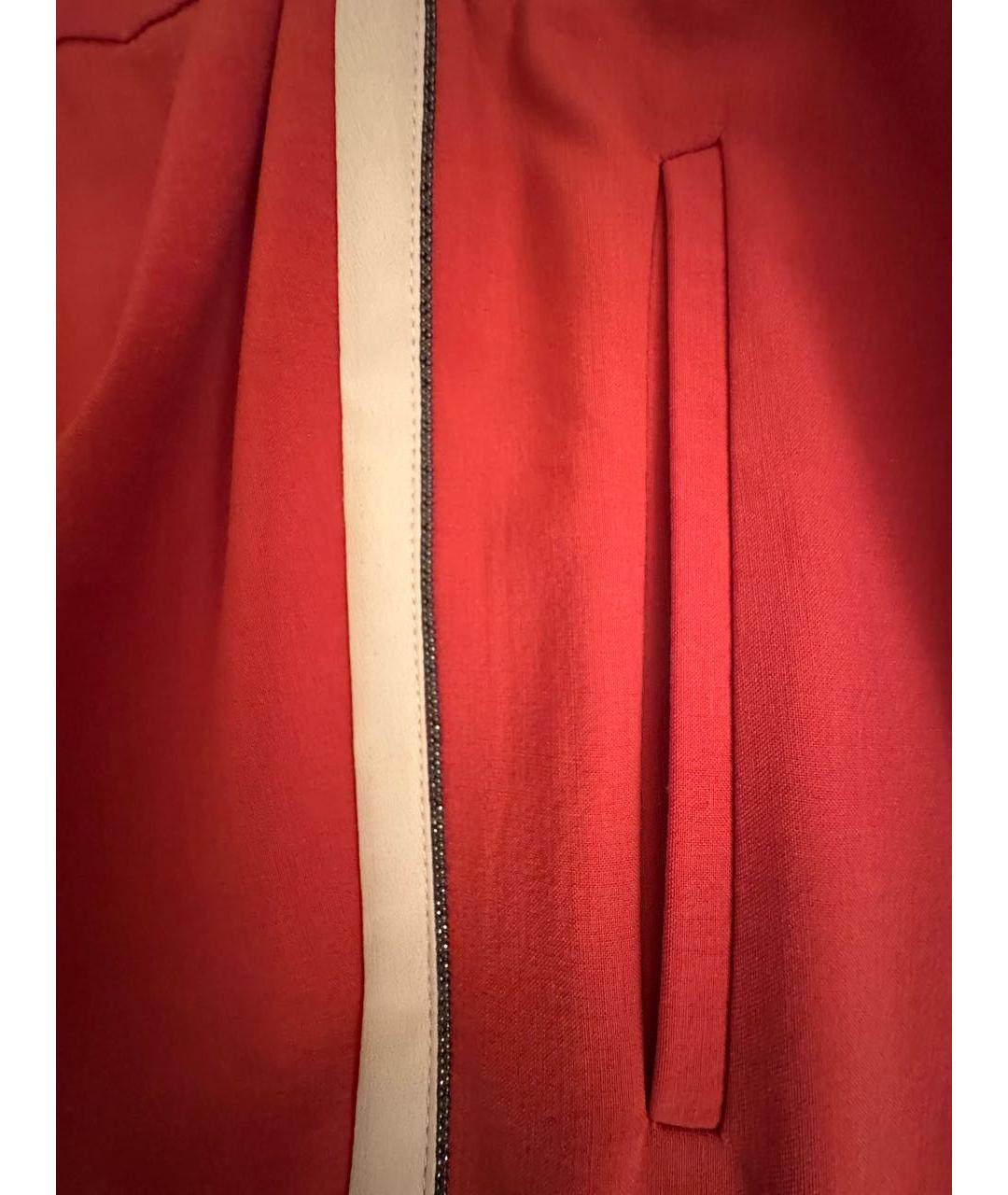 BRUNELLO CUCINELLI Красные брюки узкие, фото 8
