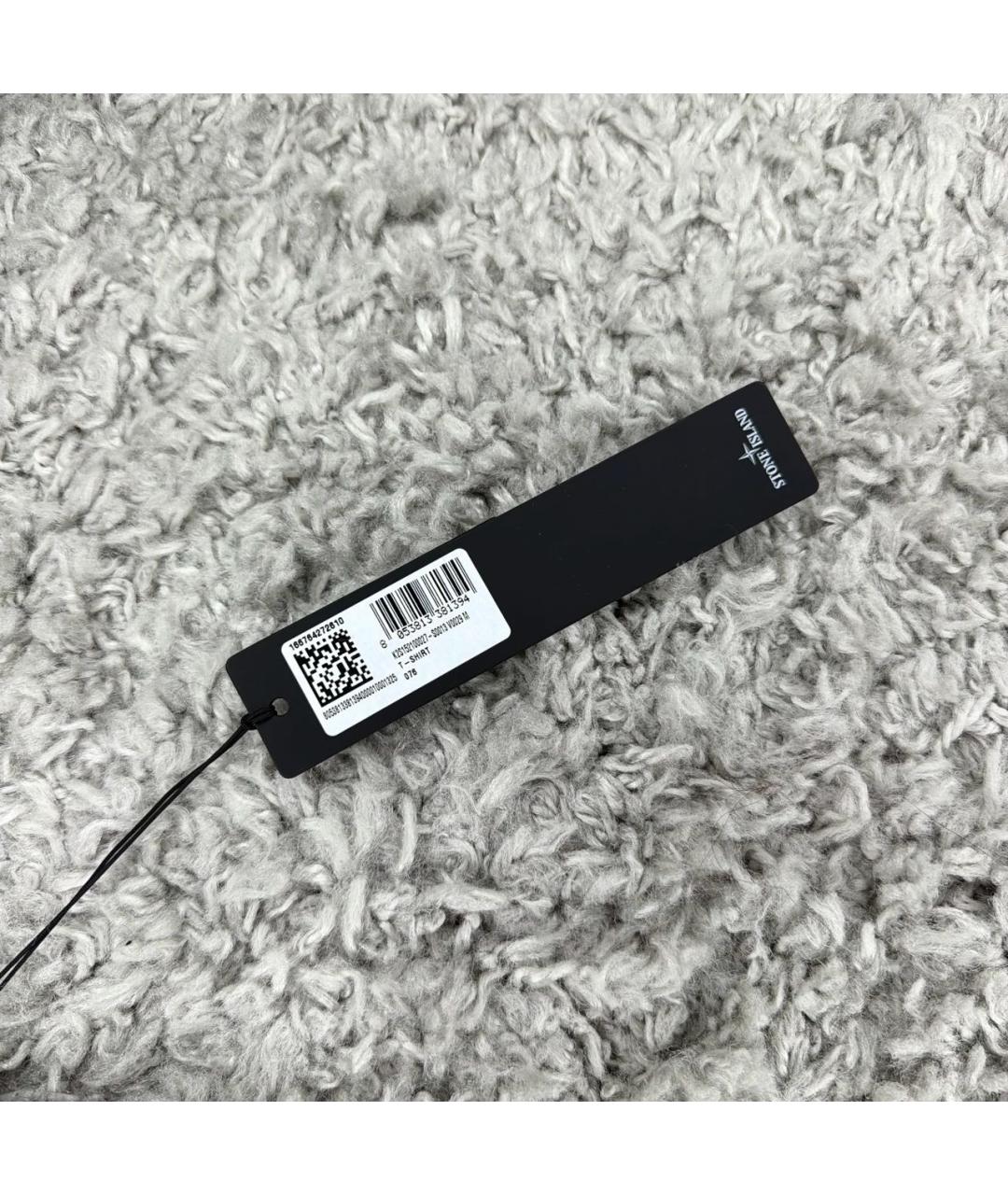 STONE ISLAND Черная хлопковая футболка, фото 4