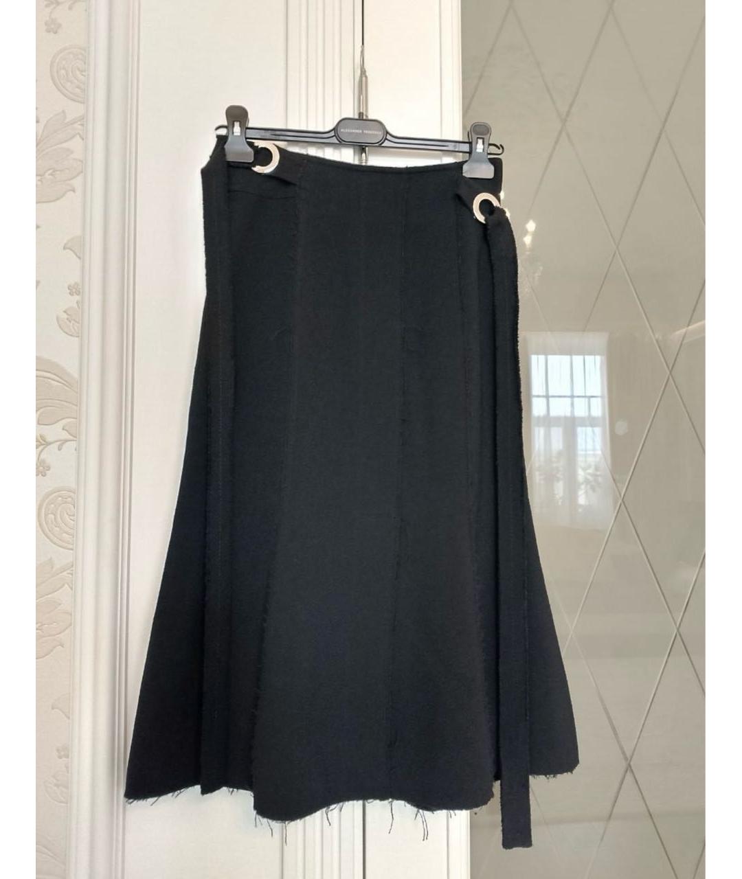 PROENZA SCHOULER Черная вискозная юбка миди, фото 6