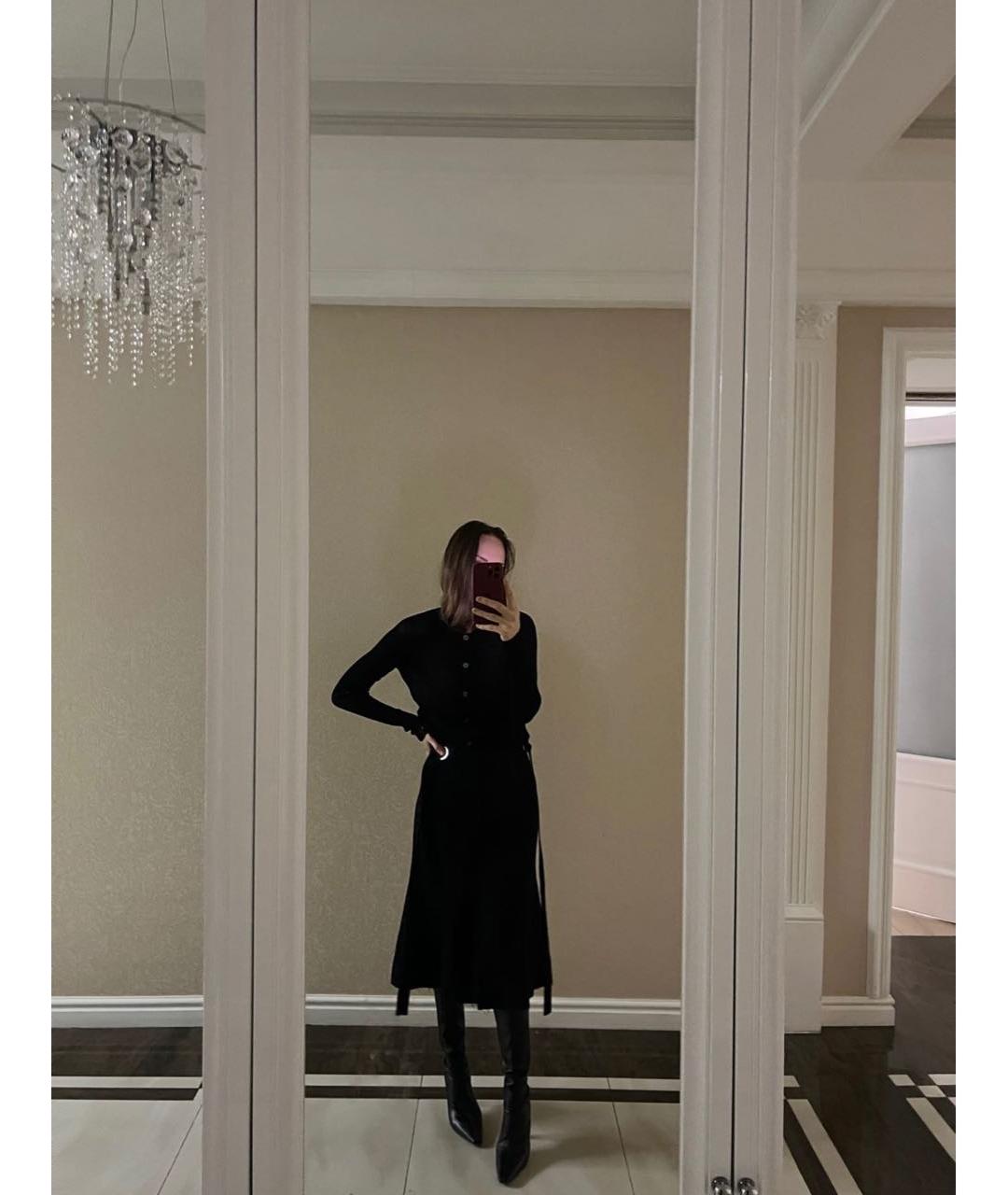 PROENZA SCHOULER Черная вискозная юбка миди, фото 5