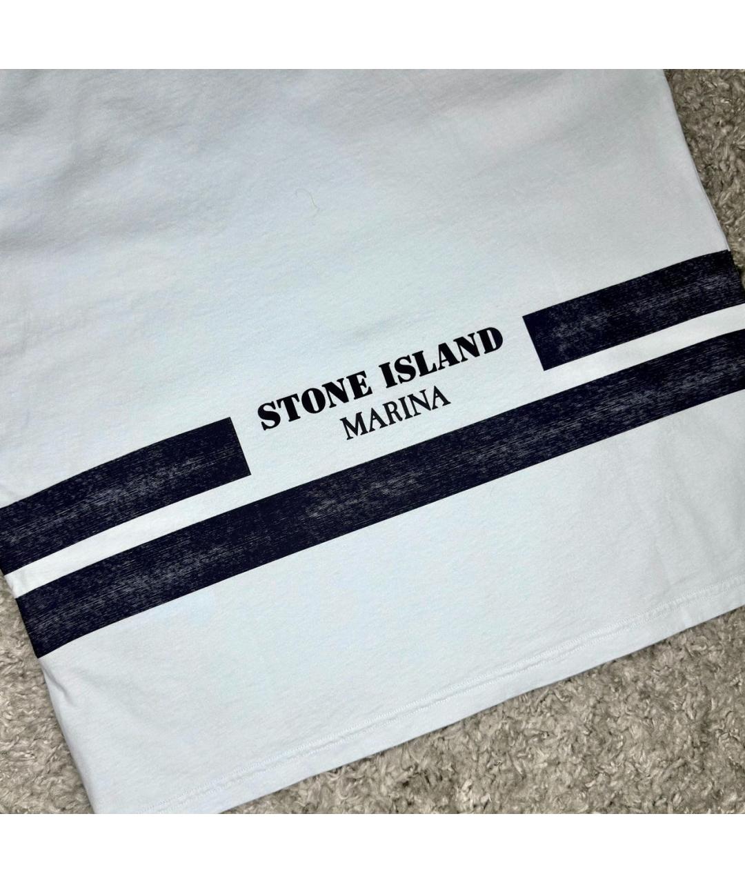 STONE ISLAND Голубая хлопковая футболка, фото 2