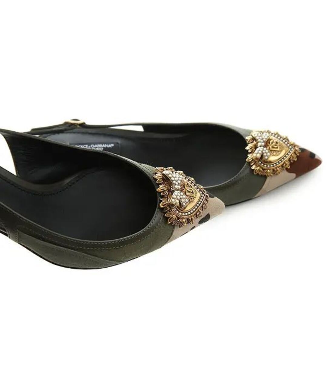 DOLCE&GABBANA Хаки кожаные туфли, фото 4