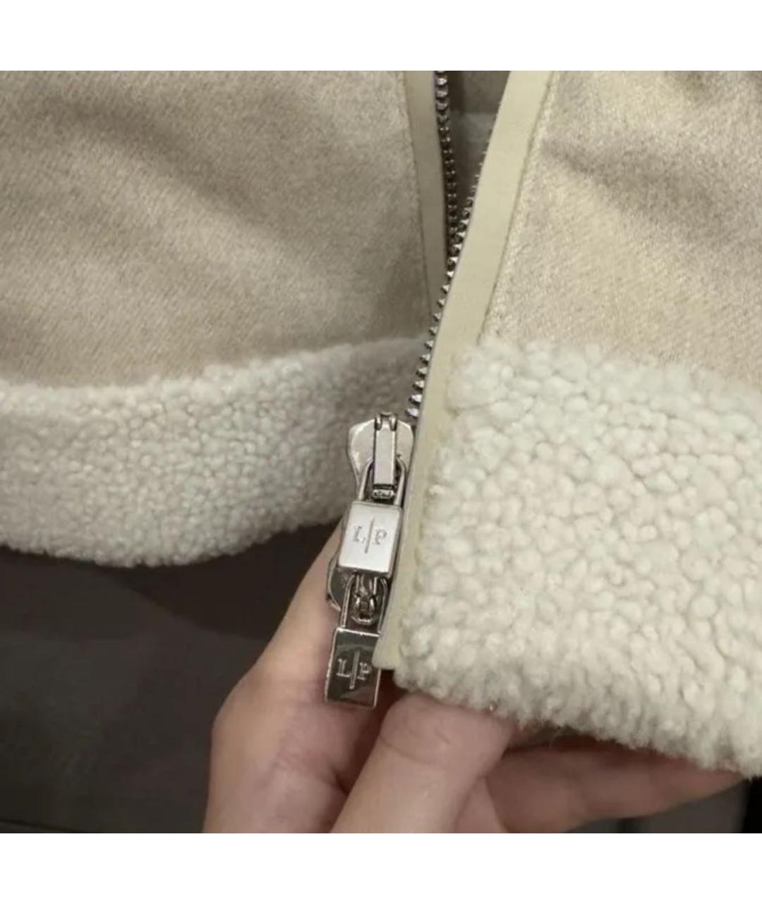 LORO PIANA Бежевая кашемировая дубленка, фото 6