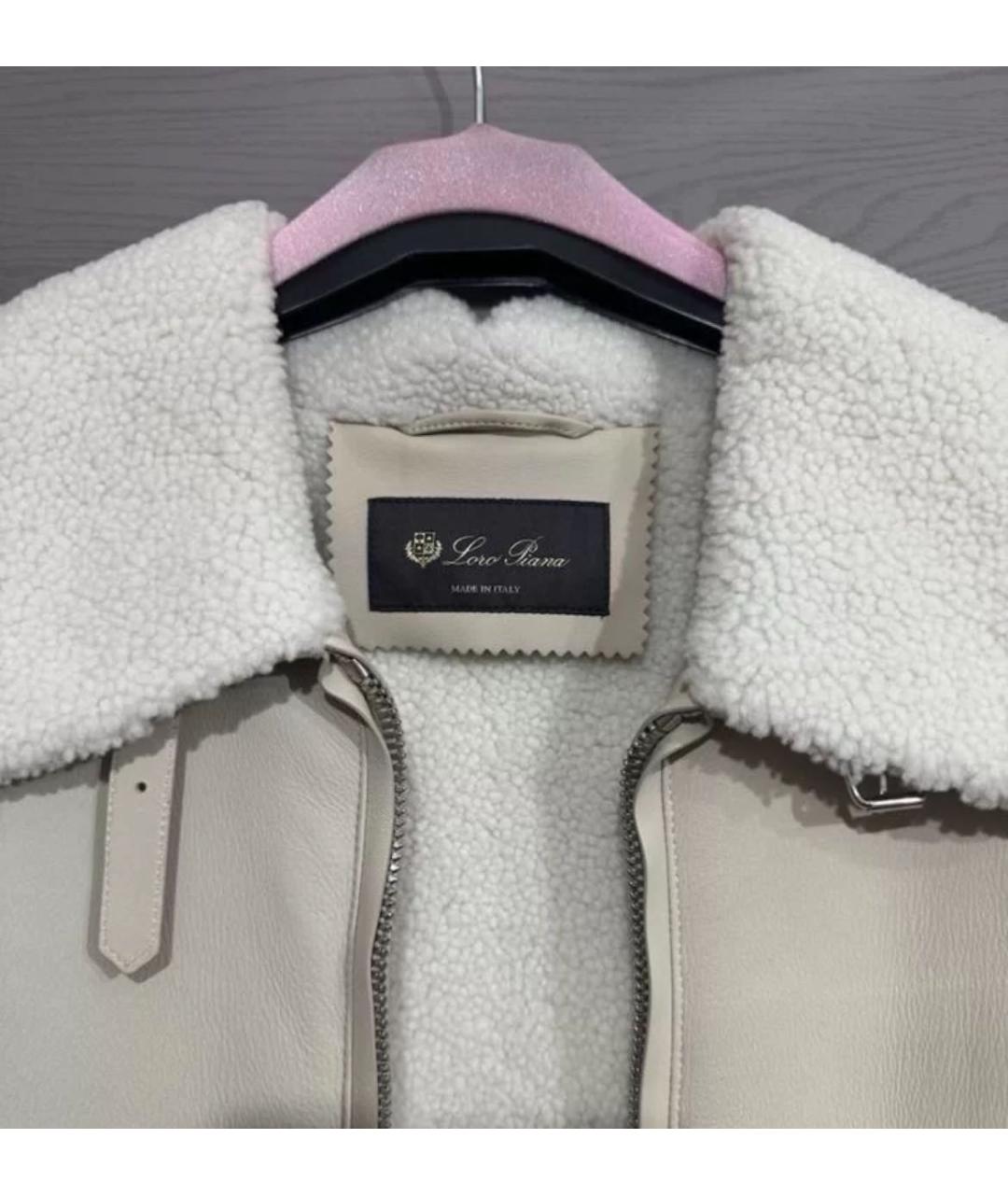 LORO PIANA Бежевая кашемировая дубленка, фото 2