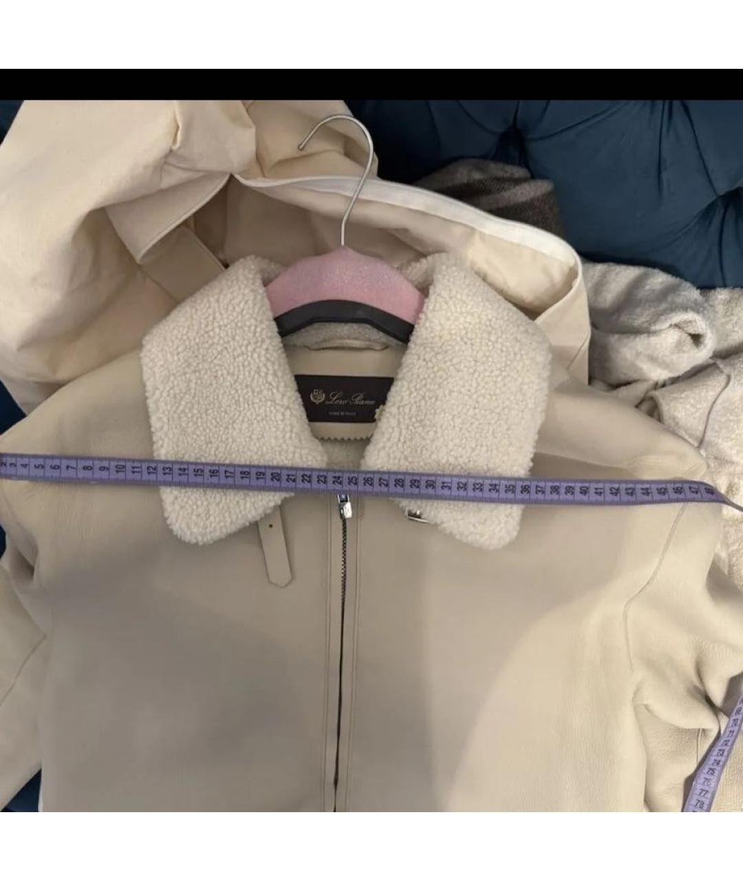 LORO PIANA Бежевая кашемировая дубленка, фото 5