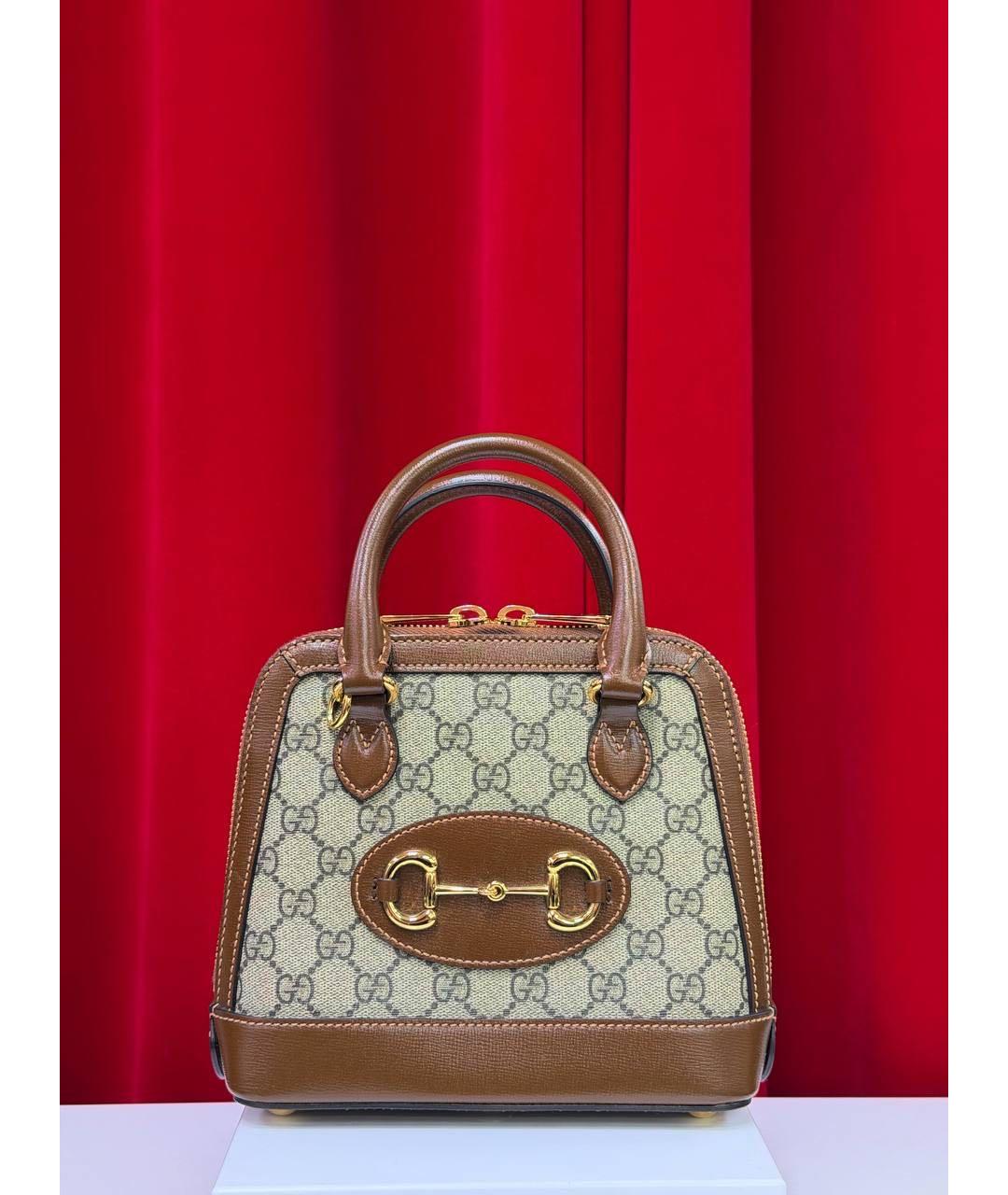 GUCCI Коричневая сумка с короткими ручками, фото 5