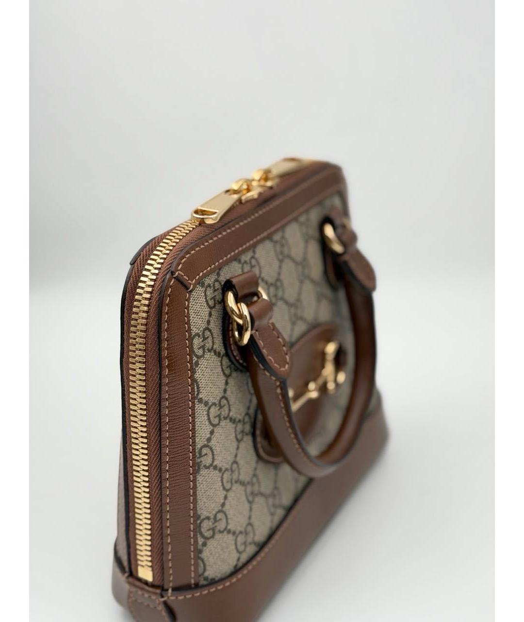 GUCCI Коричневая сумка с короткими ручками, фото 3