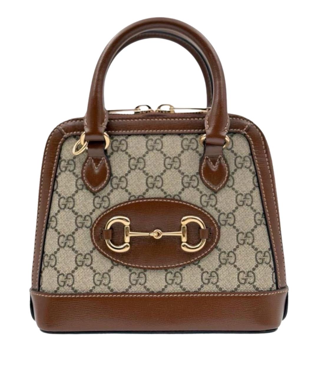 GUCCI Коричневая сумка с короткими ручками, фото 1