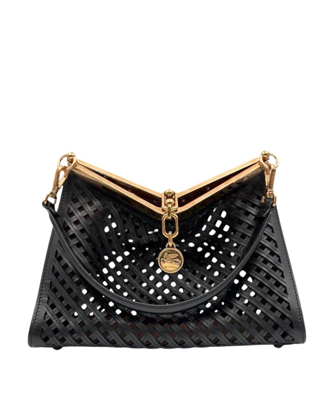 ETRO Черная кожаная сумка через плечо, фото 1