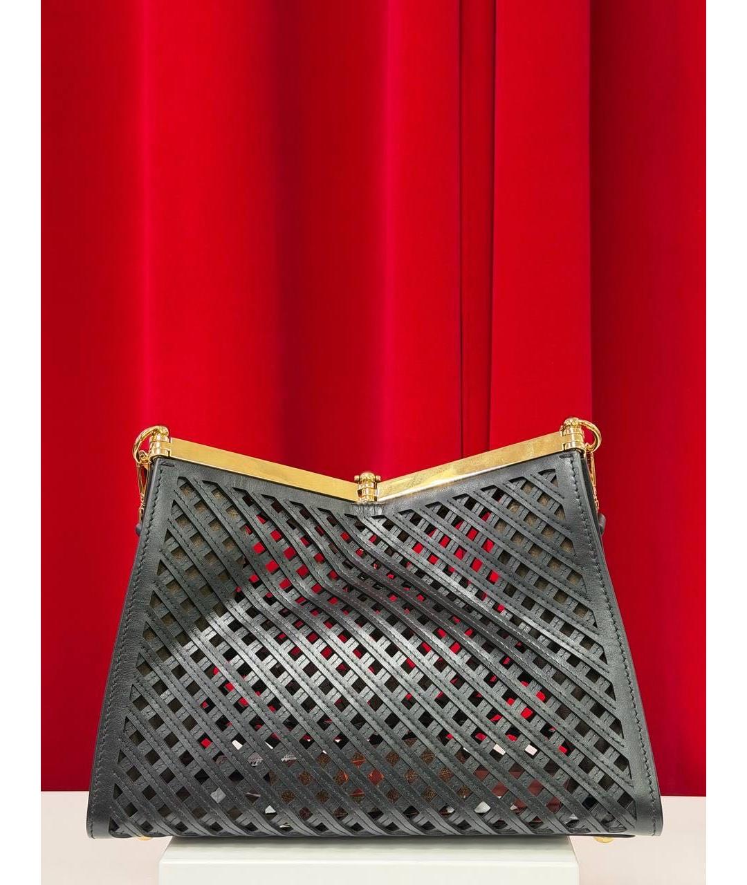 ETRO Черная кожаная сумка через плечо, фото 6