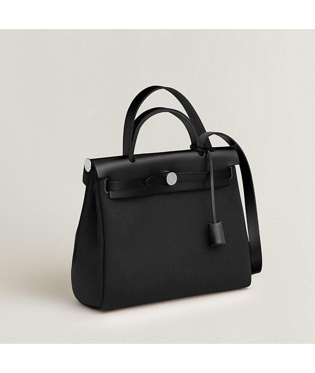 HERMES Черная тканевая сумка через плечо, фото 3