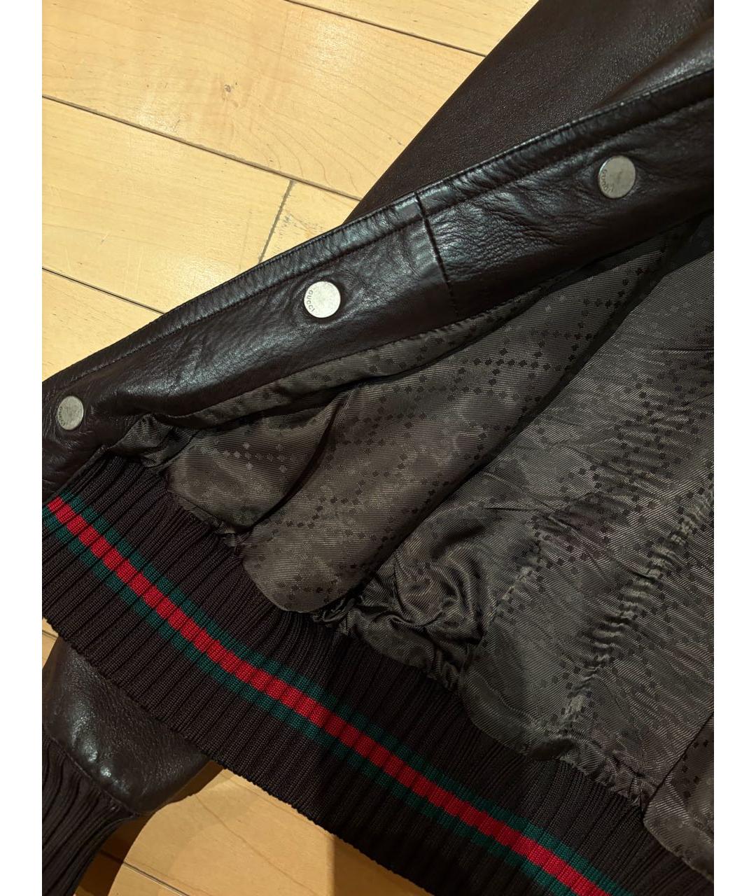 GUCCI Коричневая кожаная куртка, фото 3