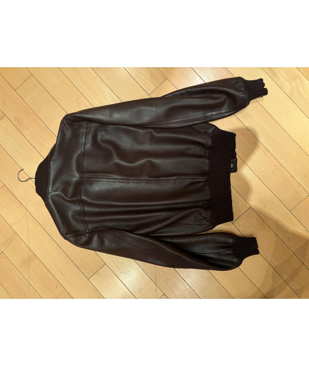 GUCCI Коричневая кожаная куртка, фото 2