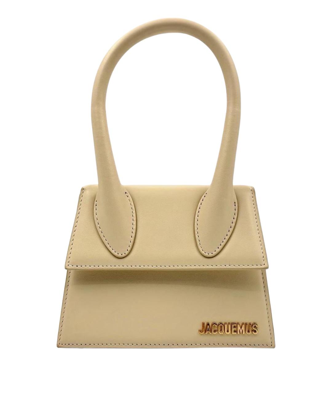JACQUEMUS Желтая кожаная сумка через плечо, фото 1