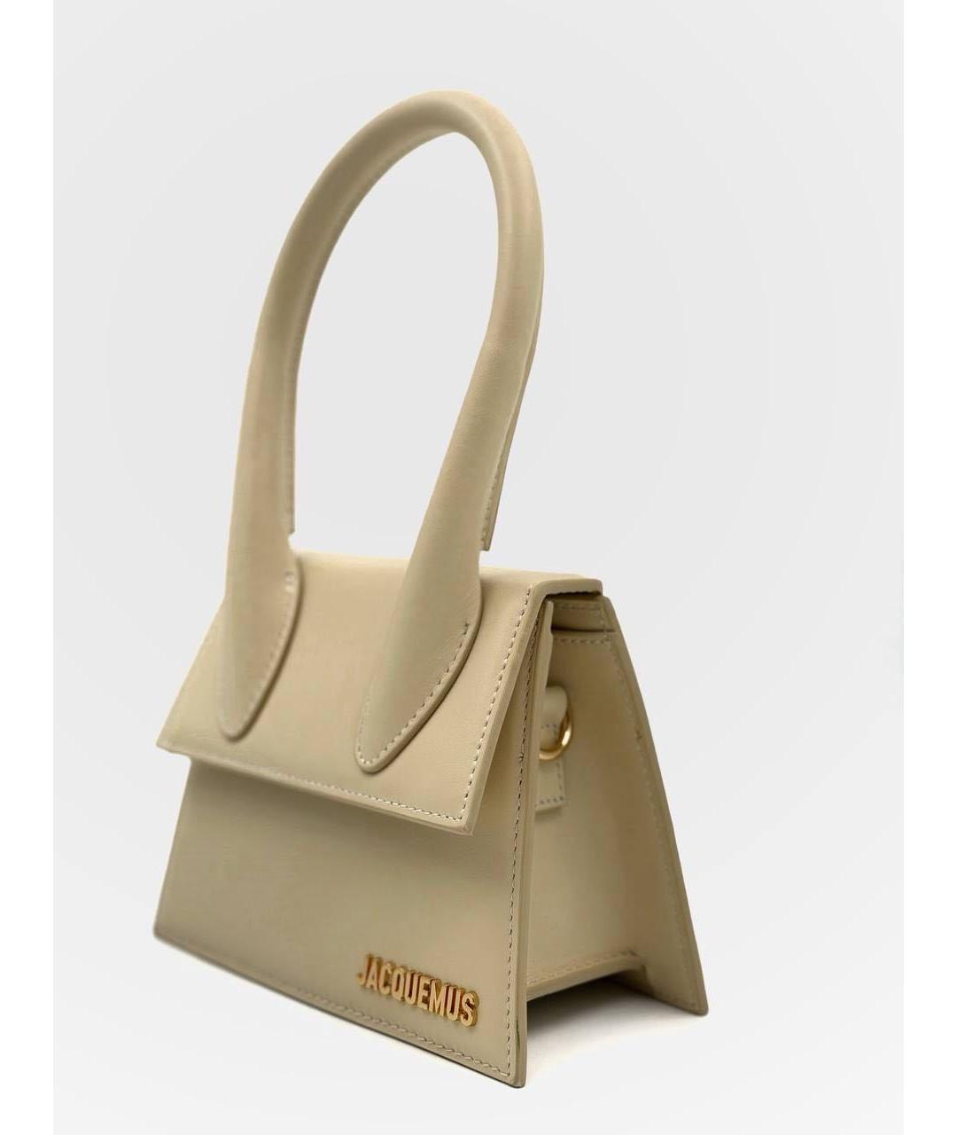 JACQUEMUS Желтая кожаная сумка через плечо, фото 3