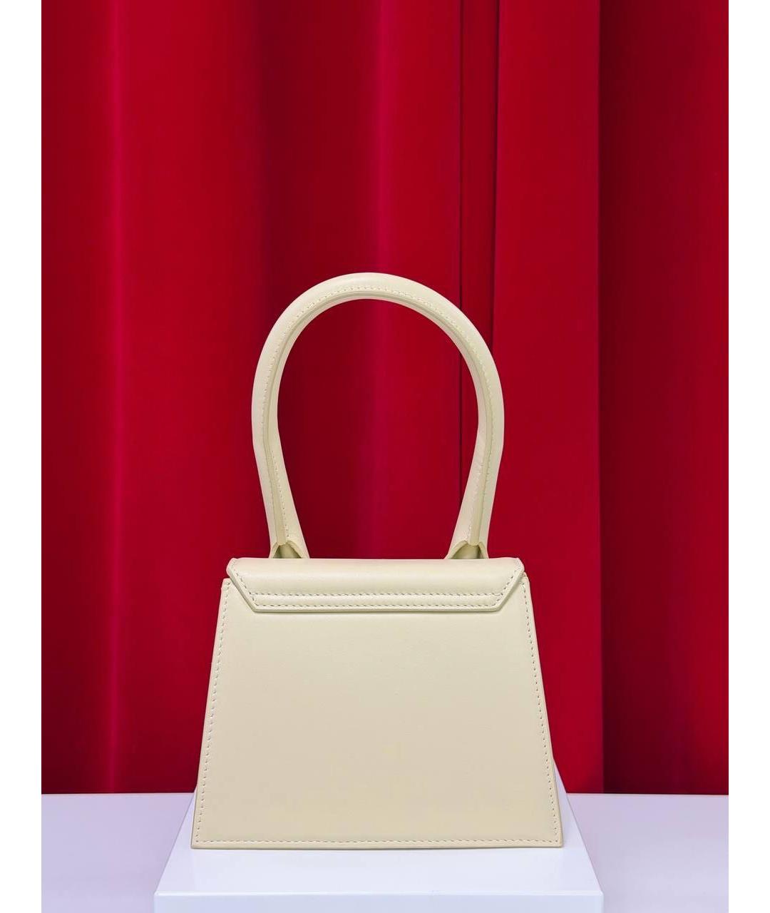 JACQUEMUS Желтая кожаная сумка через плечо, фото 7