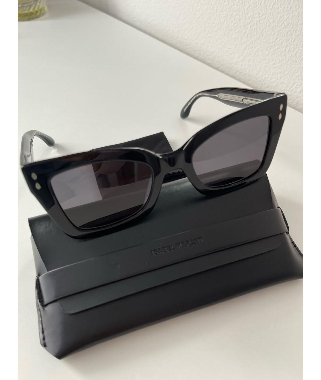ISABEL MARANT Черные пластиковые солнцезащитные очки, фото 5