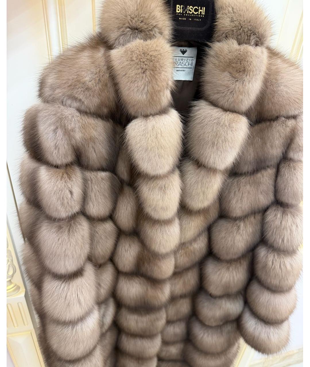 BRASCHI Коричневая меховая шуба, фото 3