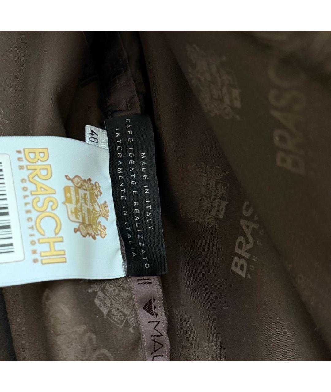 BRASCHI Коричневая меховая шуба, фото 7