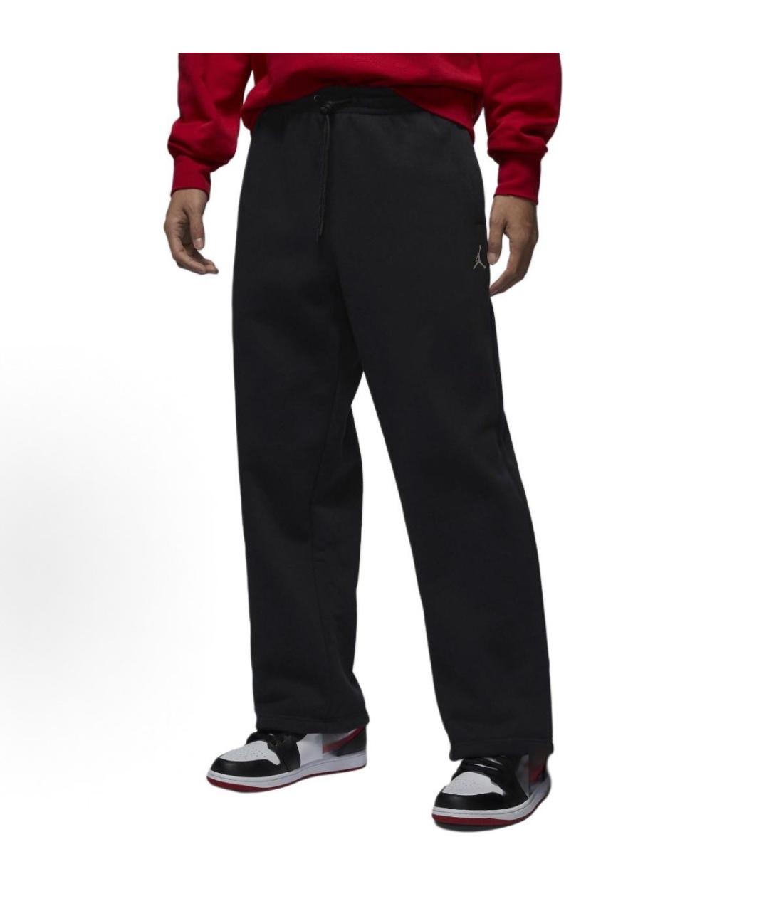 JORDAN Черные хлопковые повседневные брюки, фото 3