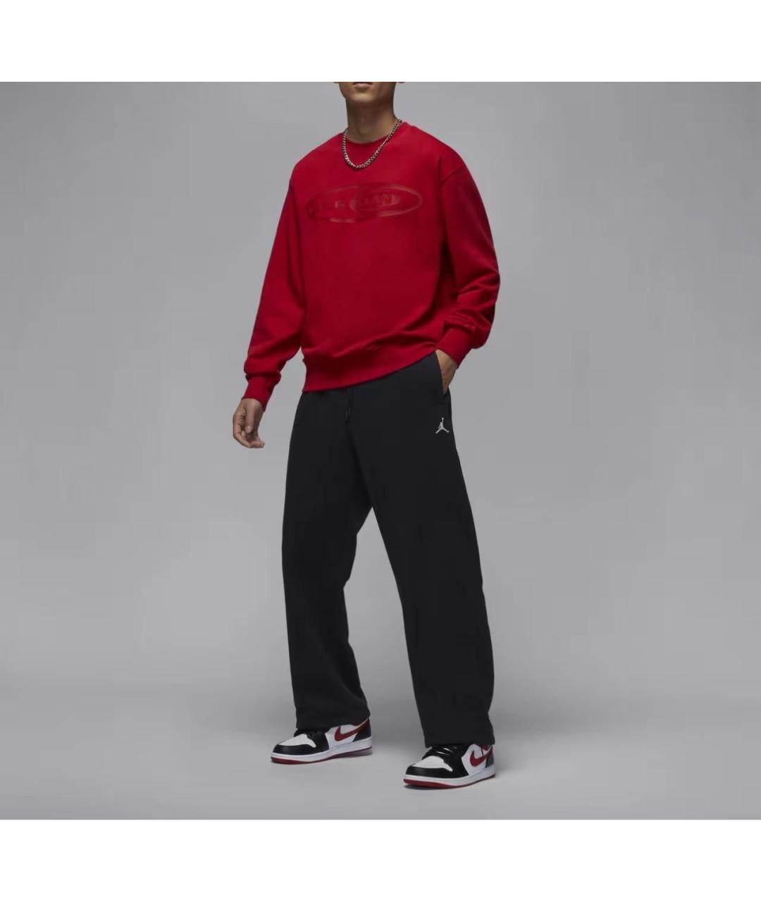 JORDAN Черные хлопковые повседневные брюки, фото 5