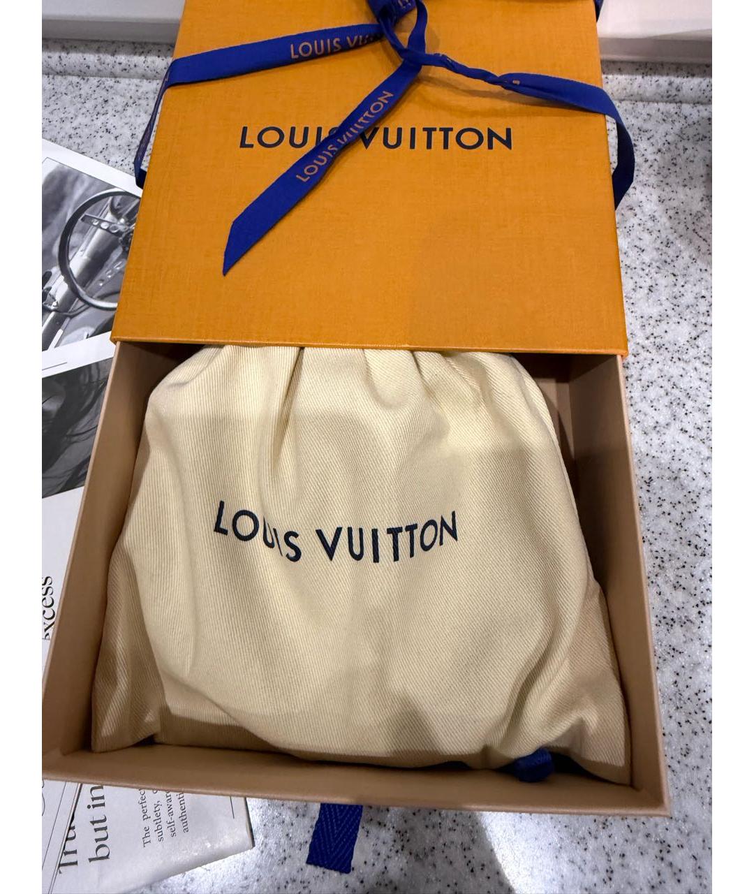 LOUIS VUITTON Черный кожаный ремень, фото 5