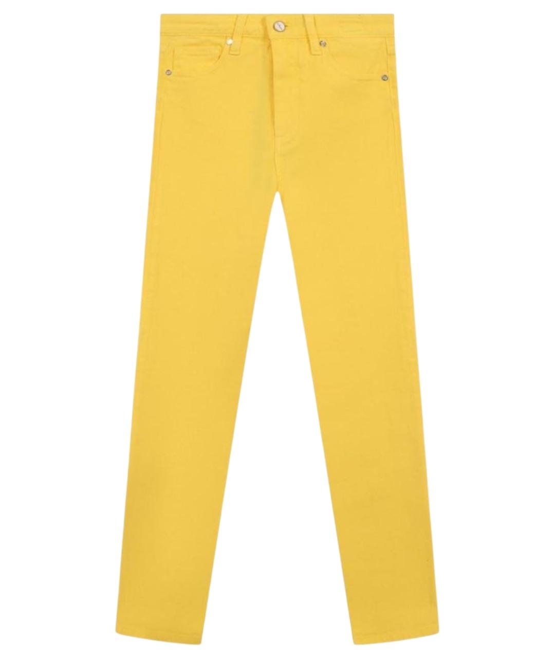 KITON Желтые хлопковые прямые джинсы, фото 1