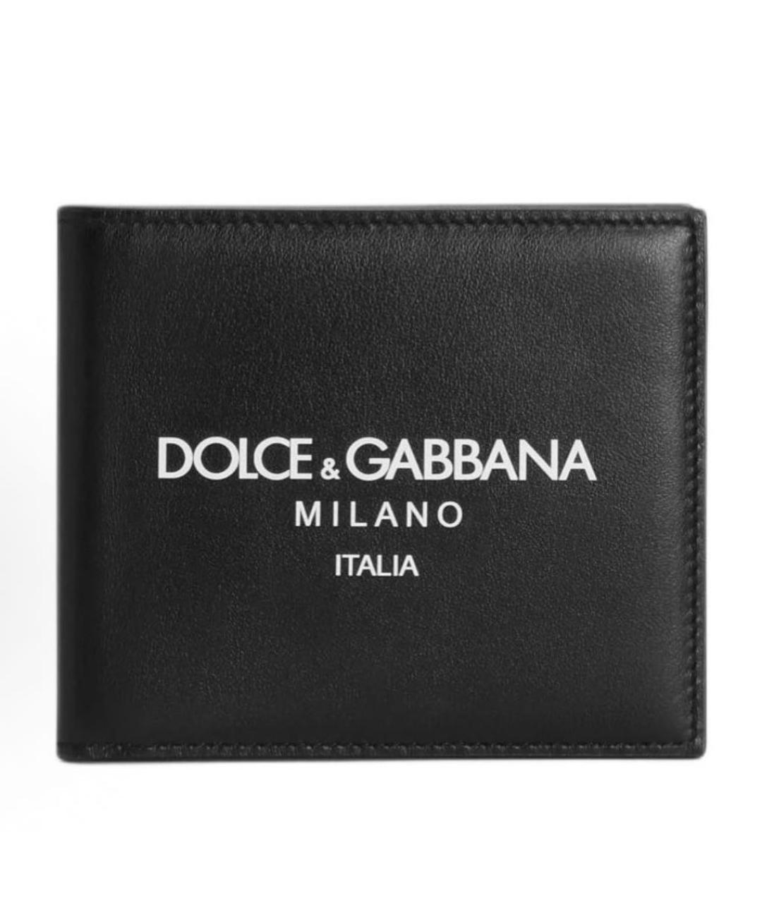 DOLCE&GABBANA Черный кожаный кошелек, фото 5