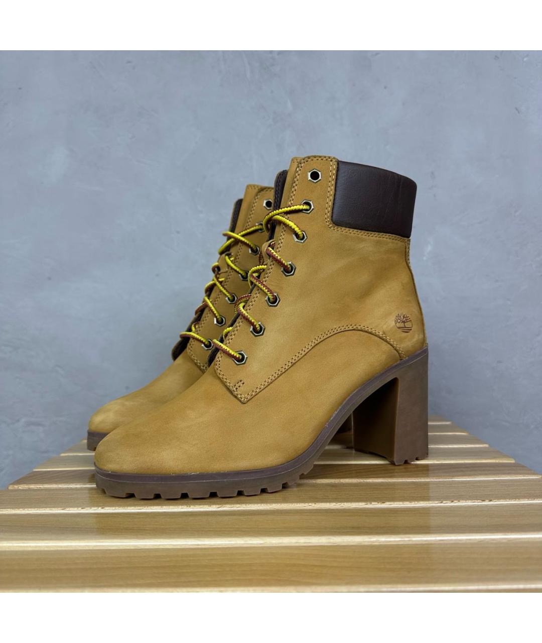 TIMBERLAND Горчичные нубуковые ботильоны, фото 2