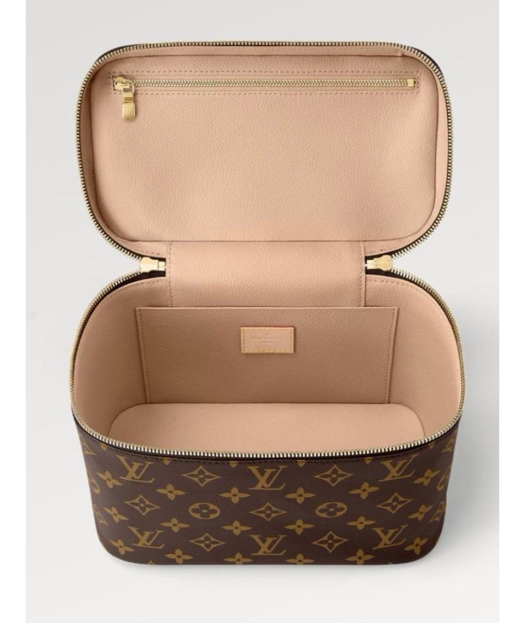 LOUIS VUITTON Коричневая косметичка, фото 4
