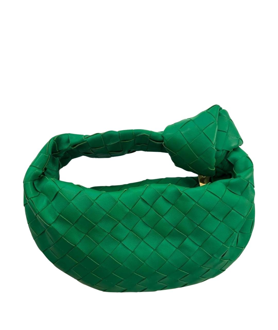BOTTEGA VENETA Зеленая кожаная сумка с короткими ручками, фото 1