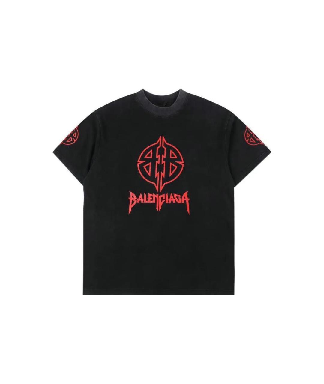 BALENCIAGA Черная футболка, фото 5