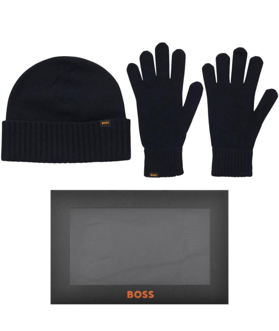 HUGO BOSS Темно-синяя шерстяная шапка, фото 2