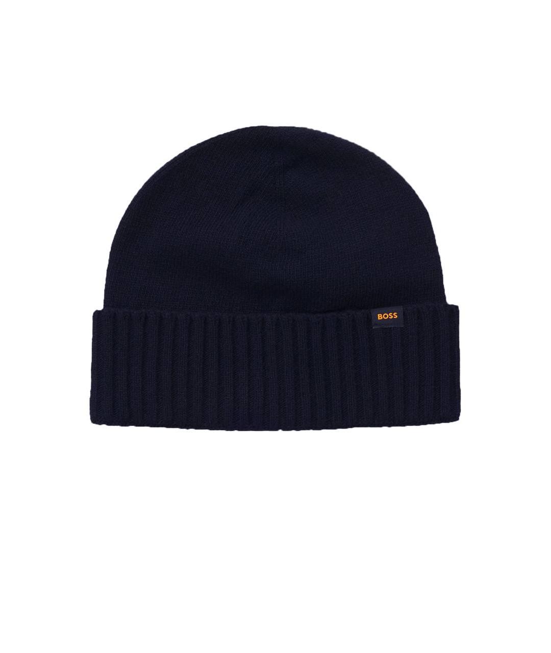 HUGO BOSS Темно-синяя шерстяная шапка, фото 3
