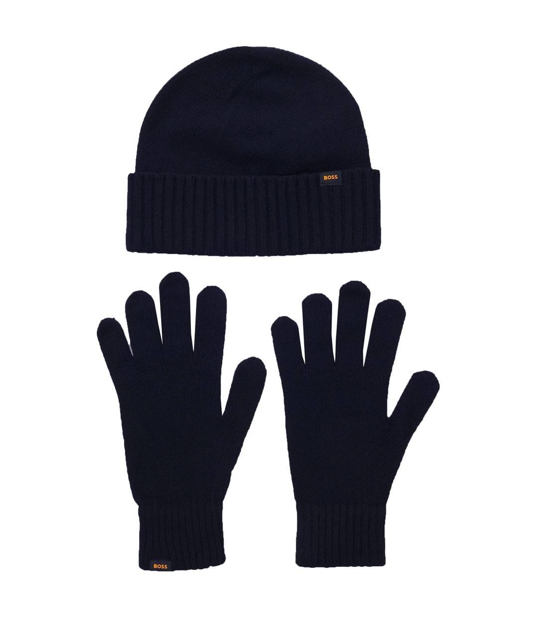 HUGO BOSS Темно-синяя шерстяная шапка, фото 1