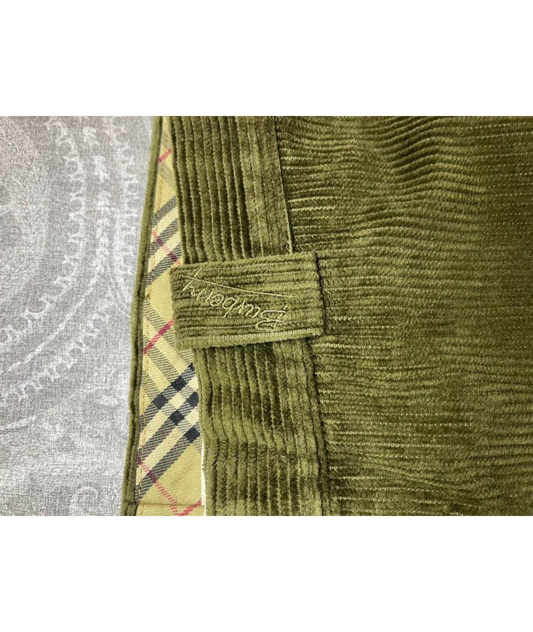 BURBERRY Хаки классические брюки, фото 4
