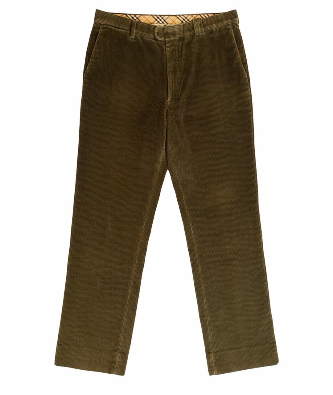 BURBERRY Хаки классические брюки, фото 1