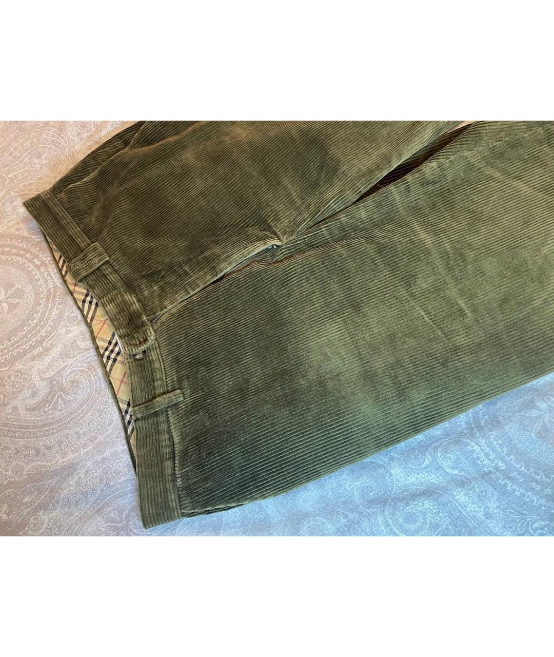 BURBERRY Хаки классические брюки, фото 2