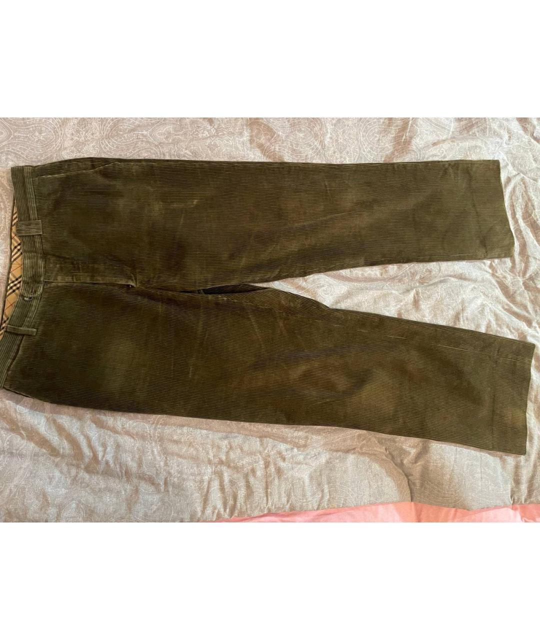 BURBERRY Хаки классические брюки, фото 5