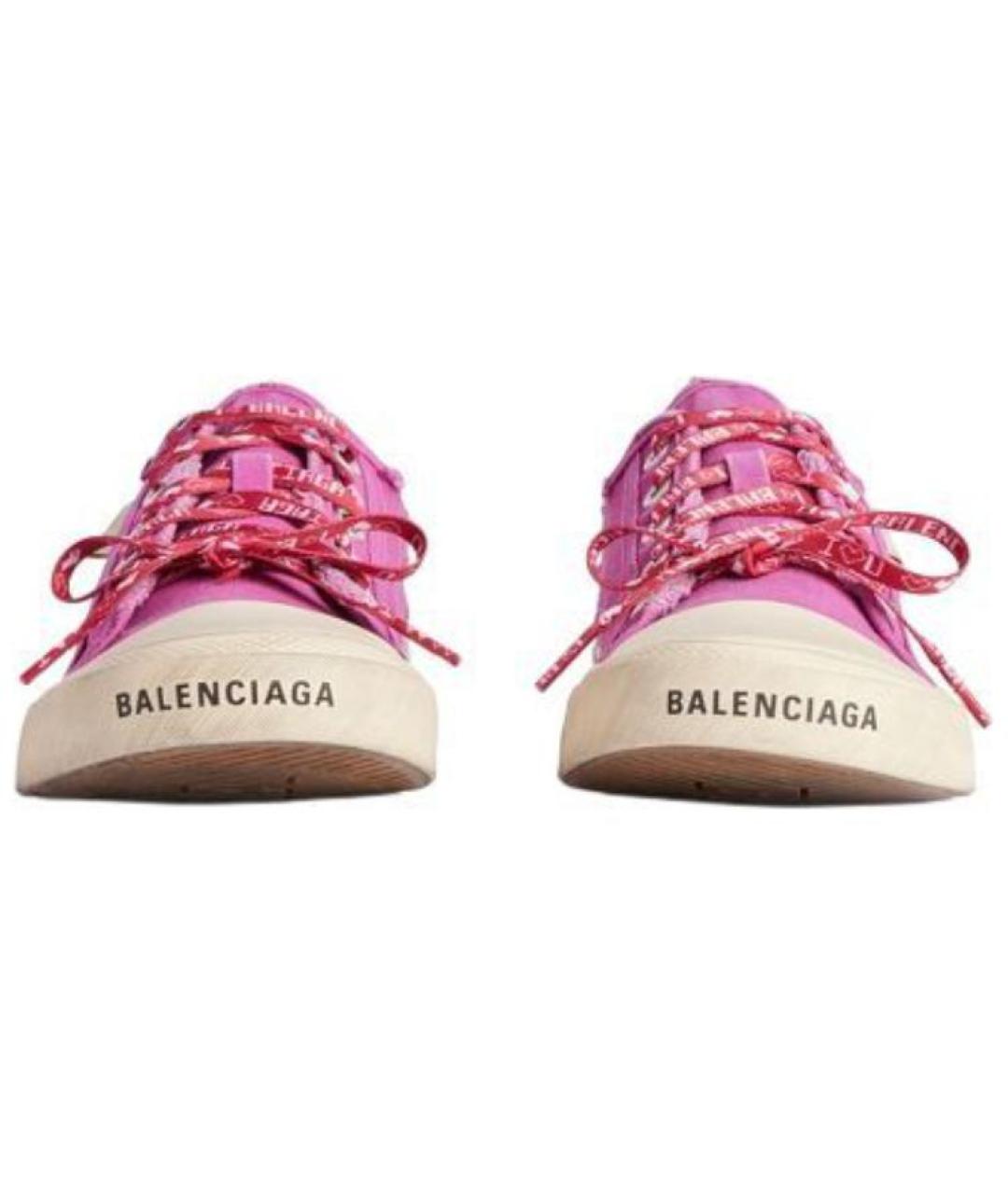 BALENCIAGA Розовые текстильные мюли, фото 4