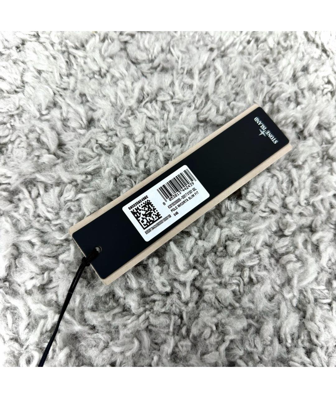 STONE ISLAND Белое хлопковое поло с коротким рукавом, фото 4