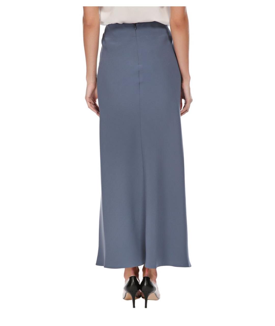 GIORGIO ARMANI Серая шелковая юбка макси, фото 3