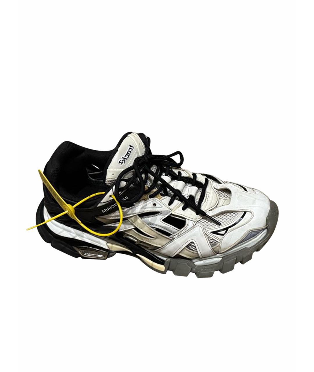 BALENCIAGA Белые низкие кроссовки / кеды из искусственной кожи, фото 1