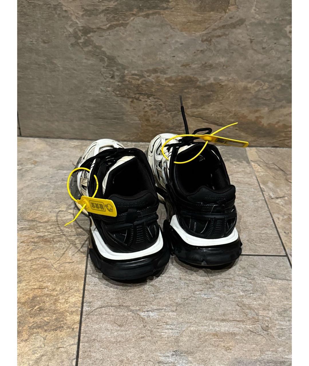 BALENCIAGA Белые низкие кроссовки / кеды из искусственной кожи, фото 4