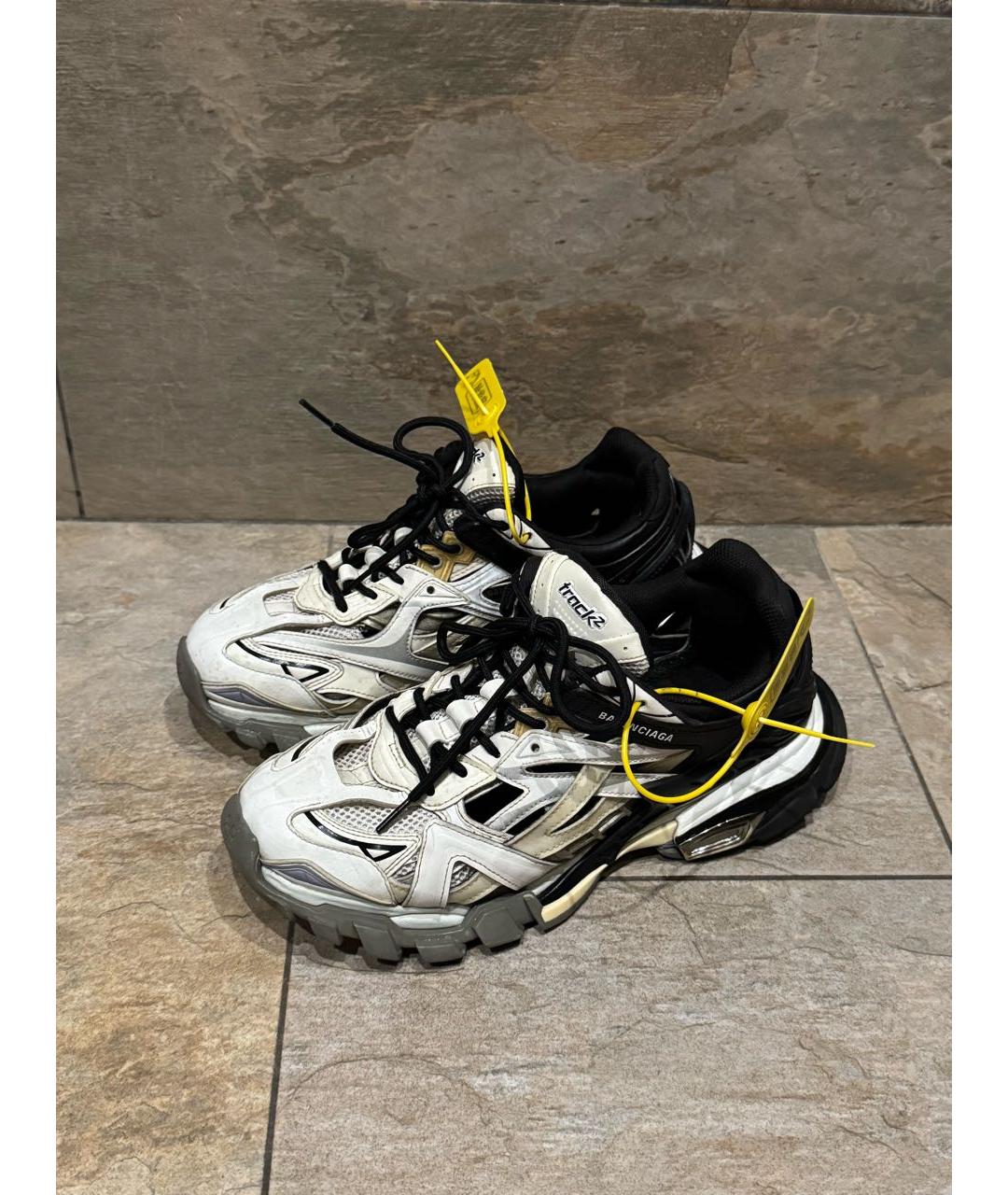 BALENCIAGA Белые низкие кроссовки / кеды из искусственной кожи, фото 6