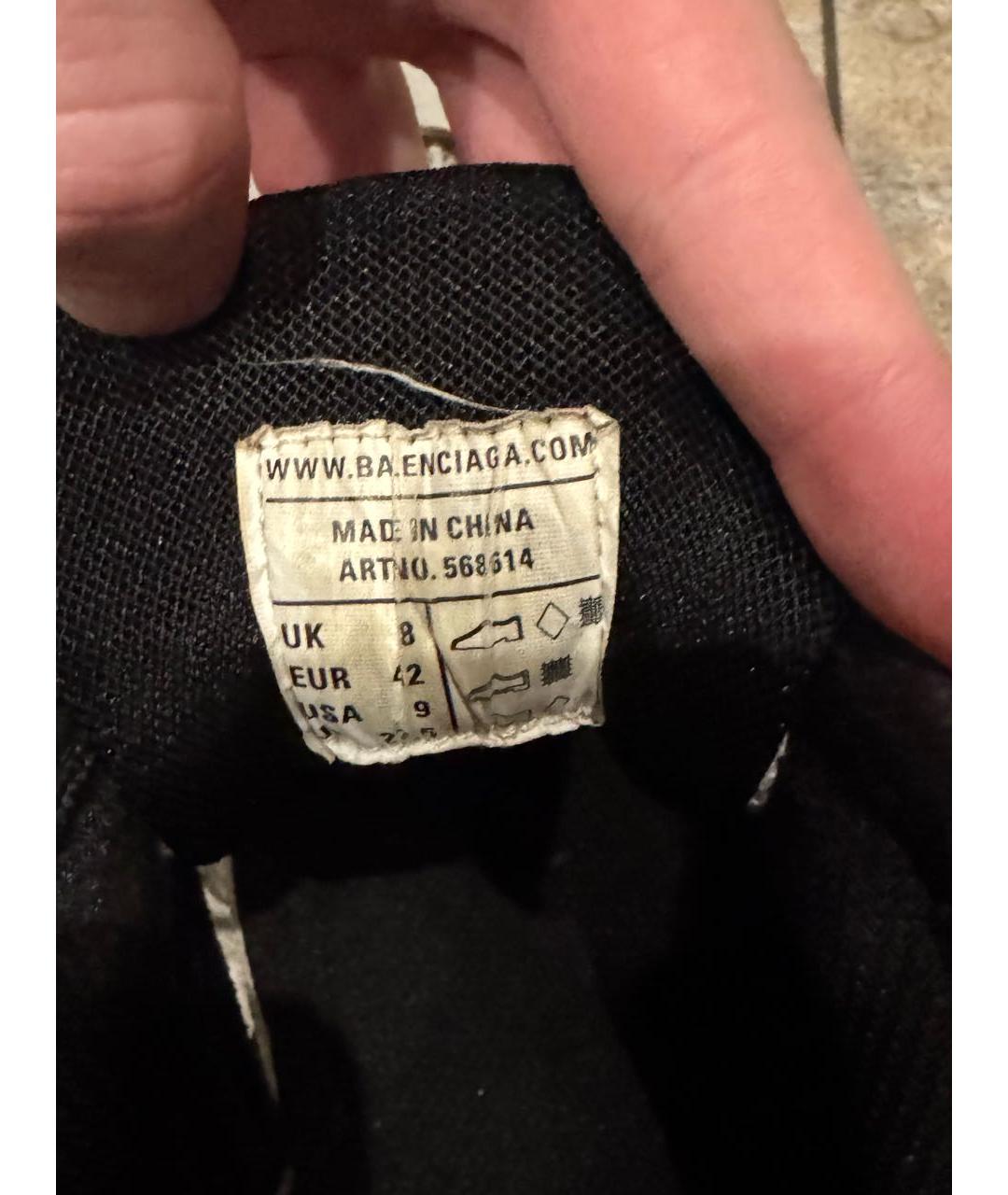 BALENCIAGA Белые низкие кроссовки / кеды из искусственной кожи, фото 5